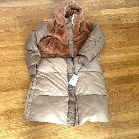 Ugg Keeley Long Puffer Coat Women’s XL 2-in-1 convertible $428 New - Picture 1 of 12